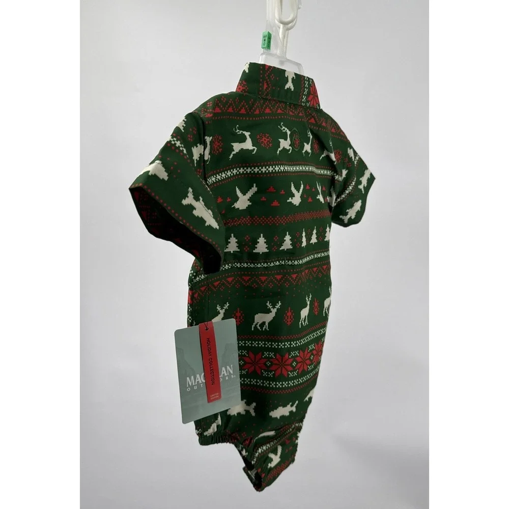 NWT Magellan Outdoors 6-9 Months Short Sleeve Holiday Fishing One Piece W/Snaps‎